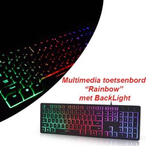 Multimedia toetsenbord “Rainbow” met BackLight