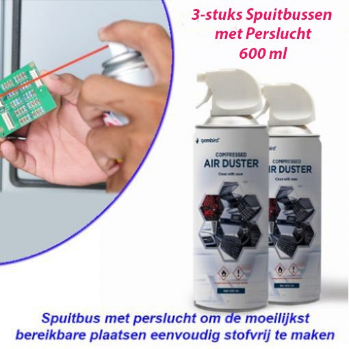 3-Spuitbussen met Perslucht 600ml - Afbeelding 4