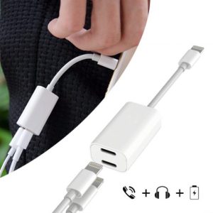 Y-Star audio- en oplaadadapter voor iPhone 7 – 8 en 10-X