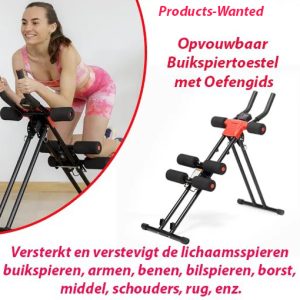 Opvouwbaar Buikspiertoestel met Oefengids