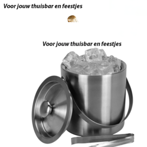 RVS IJsemmer met Tang voor Jouw Thuisbar en Feestjes