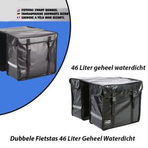 Dubbele Fietstas 46 Liter Geheel Waterdicht