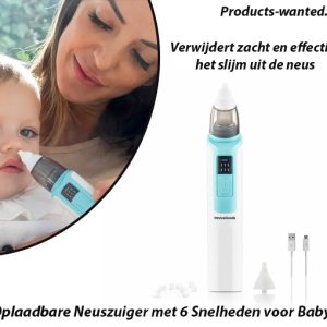 Oplaadbare Neuszuiger met 6 Snelheden voor Baby