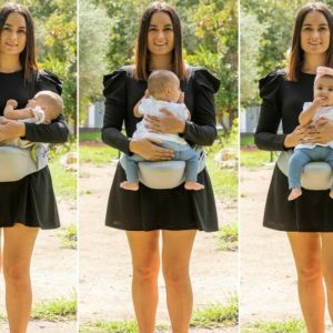 Verstelbare, machinewasbare baby draagriem met zakken