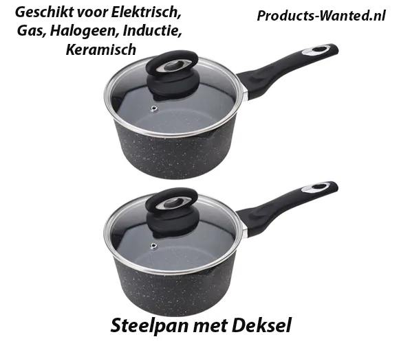 Steelpan met Deksel Geschikt voor alle Warmtebronnen (Inclusief Inductie) - Afbeelding 5